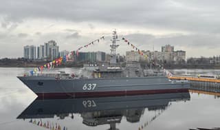 El más nuevo barreminas marítimo "Dmitri Lysov" fue botado en San Petersburgo