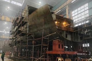 Ice-resistant ship hulls are being formed on the crab catchers-live carriers "Beluga" and "Kashalot"