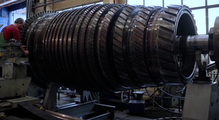 Rostec showed in a video the assembly of the high-power gas turbine GTD-110M