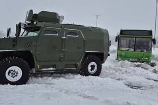 Light armored Volat V1 vehicles were sent to assist utility workers in Belarus