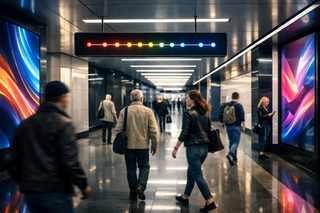 Aparecen tableros digitales interactivos en el metro de Moscú