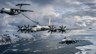 Los estratégicos Tu-95MS repostaron sobre los mares de Barents y Noruega