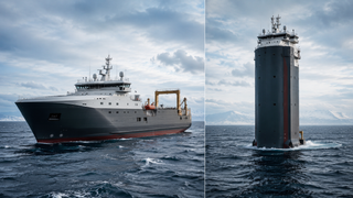 A 'buoy' ship with vertical ascent in a storm was invented in Russia