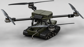 En Rusia, se está creando un dron híbrido sobre un chasis de orugas con capacidad de despegue directamente desde la plataforma