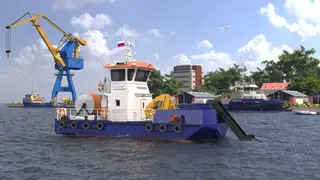 El nuevo buque recolector de petróleo y basura "Eko-1" comienza las pruebas en el mar