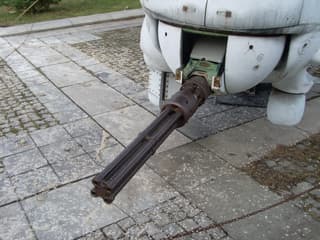 YakB-12.7 aircraft machine gun from Mi-24 converted into anti-drone weapon