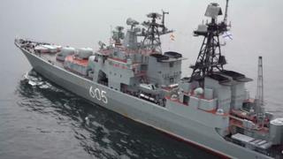 "A pesar de su avanzada edad": la fragata antisubmarina "Admiral Levchenko" escoltó al "Sparta" a través del estrecho de Gran Belt