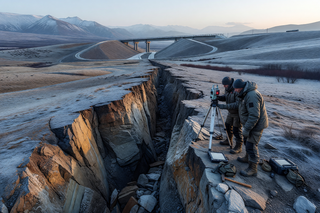 A 20 km long tectonic fault found on the path of the future transport corridor from Russia to China