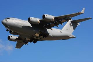Special Boeing C-17A Globemaster III transport aircraft of the US Air Force arrived in Moscow