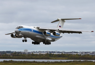 Il-76TD-90VD transport aircraft brought special cargo from Namibia