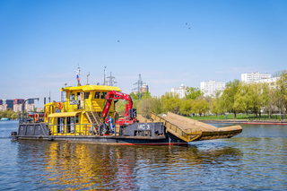 MS-3 garbage collector of project 82180 deployed on the Moskva River and Yauza