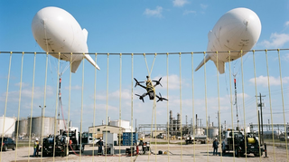 Returned the 1941 experience: aerostats with Kevlar cords intercepted a drone at the testing ground