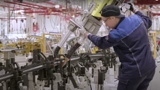 Test assembly of cars launched at the former Mercedes plant in Esipovo