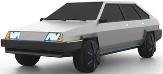 В России запатентовали ВАЗ-2109 в стилистике Tesla Cybertruck