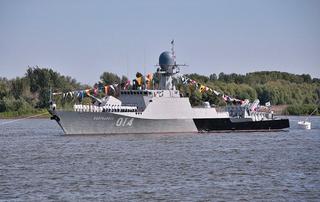 Корабль «Волгодонск» провёл стрельбы в Каспийском море