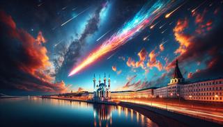 Огненные хвосты в небе: над Казанью пролетел яркий болид