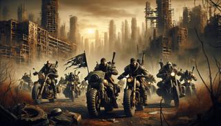 Mad Max is resting: futuristic shots of stormtroopers on motorcycles