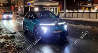The newest electric car "Atom" spotted on the road in Moscow: the first live shots