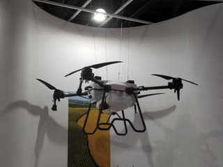 Heavy agricultural drone S-80 from "Transport of the Future" shown at the NAIS forum in Moscow