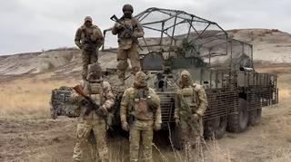 Rare modernized BTR-82A with 2A72 gun and "tsar-mangal" spotted online