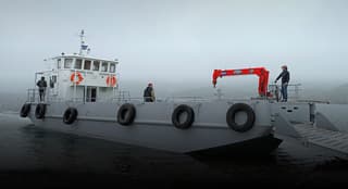 Self-propelled pontoon boat "Beringiya" laid down in Vladivostok for Rosmorport