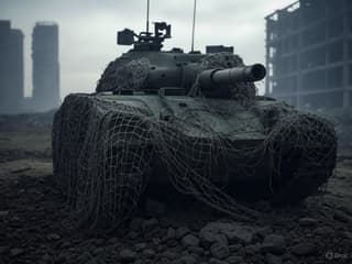 На параде не покажут: военкоры выложили кадры российского танка, защищенного рыболовными сетями