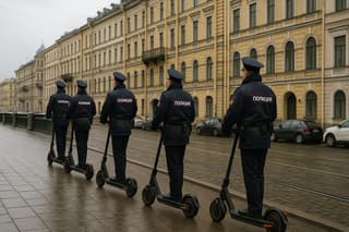 Policías en patinetes: en San Petersburgo proponen dar a los agentes patinetes y drones