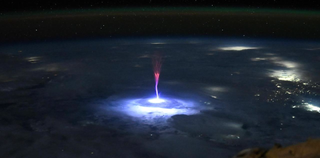 Rare phenomenon captured by cosmonauts: Sprite was captured from the ISS