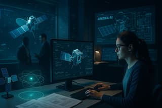 Recreación digital del instrumento ruso de orientación estelar para satélites BOKZ-MA