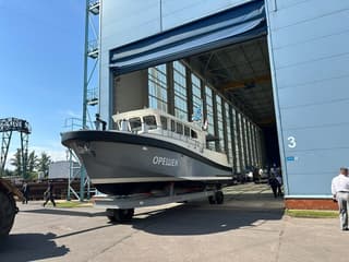 Патрульный катер «Орешек» спустили на воду в Шлиссельбурге