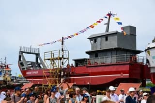 Livadia SSY launched the passenger-and-freight vessel "Alexey Startsev"