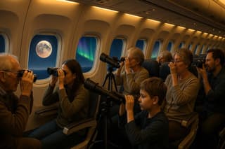 See a total lunar eclipse and aurora: 8 planes as part of the Astro Night special flight will rise for 4 hours above the Arctic Circle