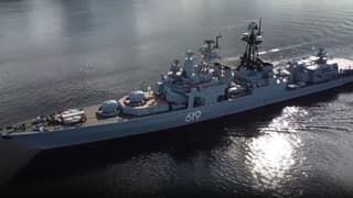 Large ASW ship "Severomorsk" opened warning fire during exercises in the Kara Sea to stop the intruder vessel