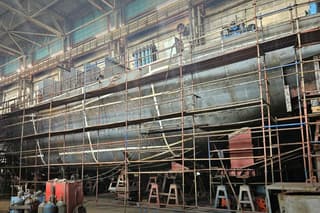 Корпус нового ледокольного буксира «Нарвская застава» создали на «Верфи братьев Нобель»