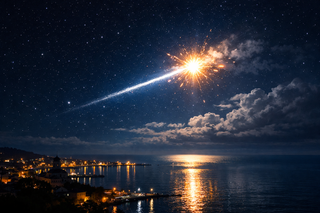 A small bolide disintegrated in the sky over the Black Sea: a space object "exploded" in the Earth's atmosphere