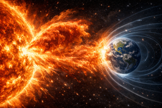 Giant Plasma Ejection from the Sun Passed Earth at a 60° Angle
