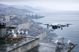 El Ayuntamiento de Magadan utiliza drones contra las gaviotas: los cuadricópteros buscan nidos en los tejados y transmiten los datos a los servicios públicos
