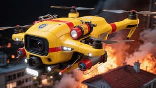 Russian engineer invents rescue drone with fire extinguishers, thermal imagers, and evacuation ropes