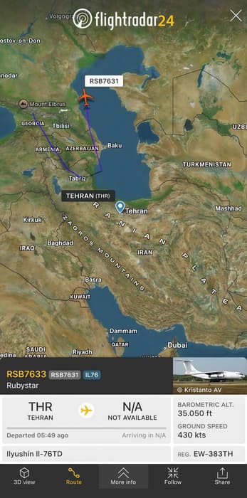 Il-76 tracking