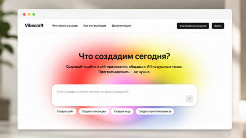 Screenshot from Vibecraft website