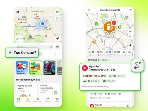 Interfaz de la aplicación 2GIS