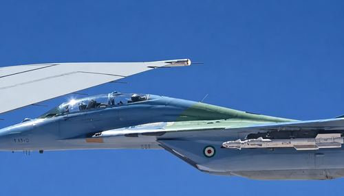 MiG-29UB with suspended R-73 missiles in the skies of Iran