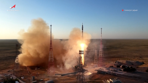 Старт корабля «Союз-2.1а» с Байконура