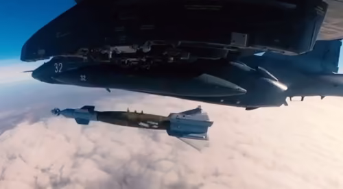 Запуск авиабомбы Mk 82 с лазерным наведением