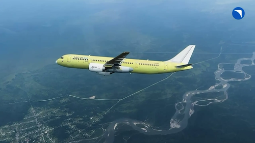 First flight of the production MS-21-310
