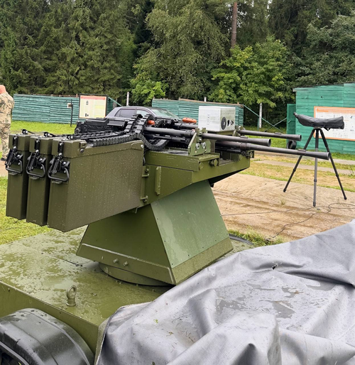 Трёхствольная автоматизированная турель на базе пулемётов ПКТ