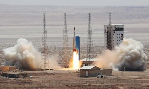 Launch of the Iranian space rocket "Simorgh"