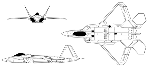 F-22 Raptor blueprint