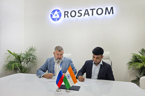 Andrey Goliney, Director of the Chemical-Technological Block of Rosatom's Scientific Division, and Anjani Sri Murty Sunkavali, CEO of ALT METALS