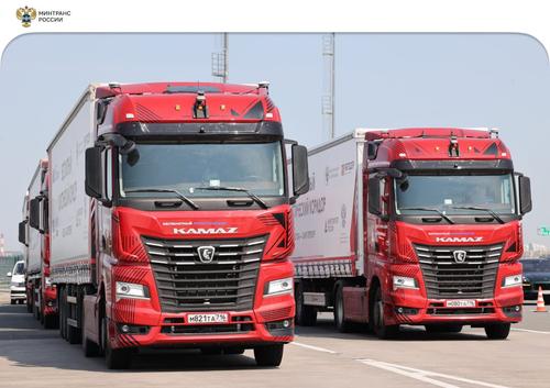 Unmanned KAMAZ trucks